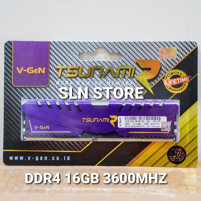 DDR4 16GB V-GeN TSUNAMI R RAM GAMING 2666 3000 3200 3600 MHZ