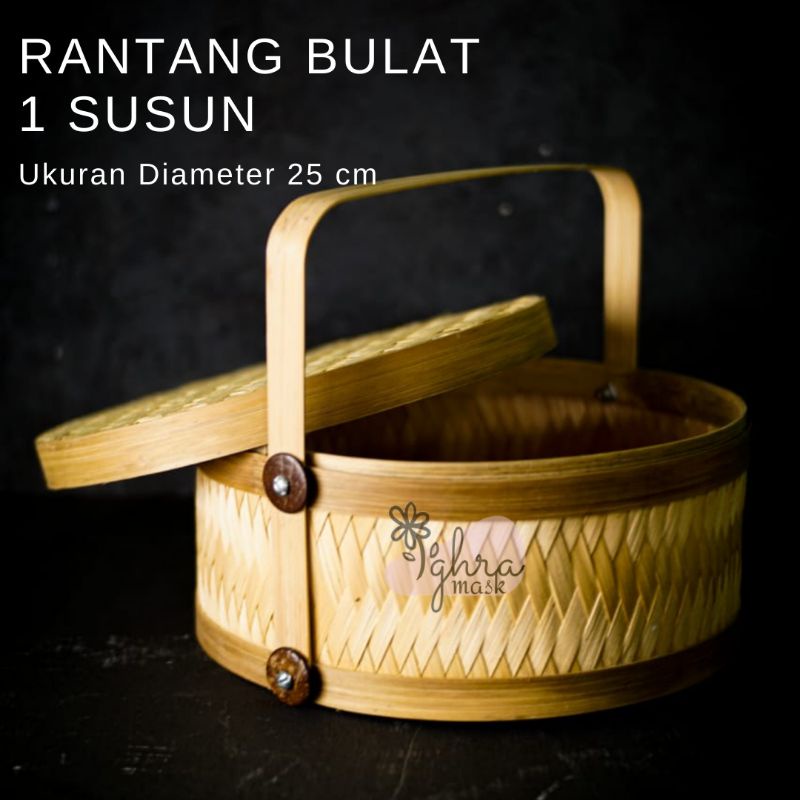 Rantang Bulat Bambu / Rantang Bambu Bulat
