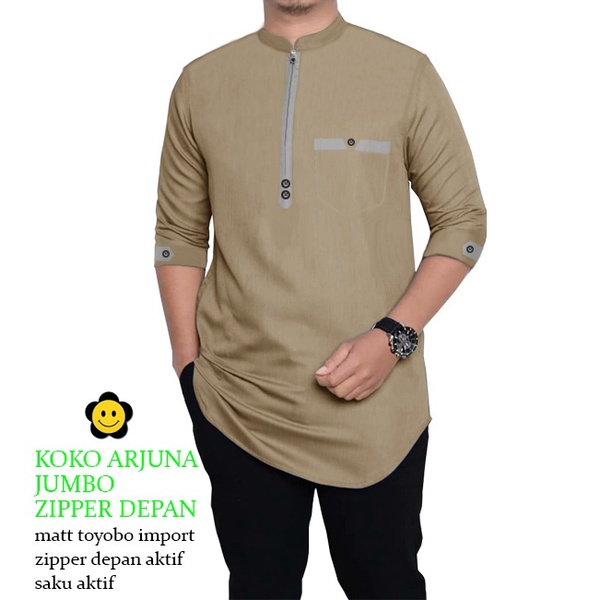 CTN Baju muslim koko ARJUNA terbaru aneka warna dan ukuran best seller