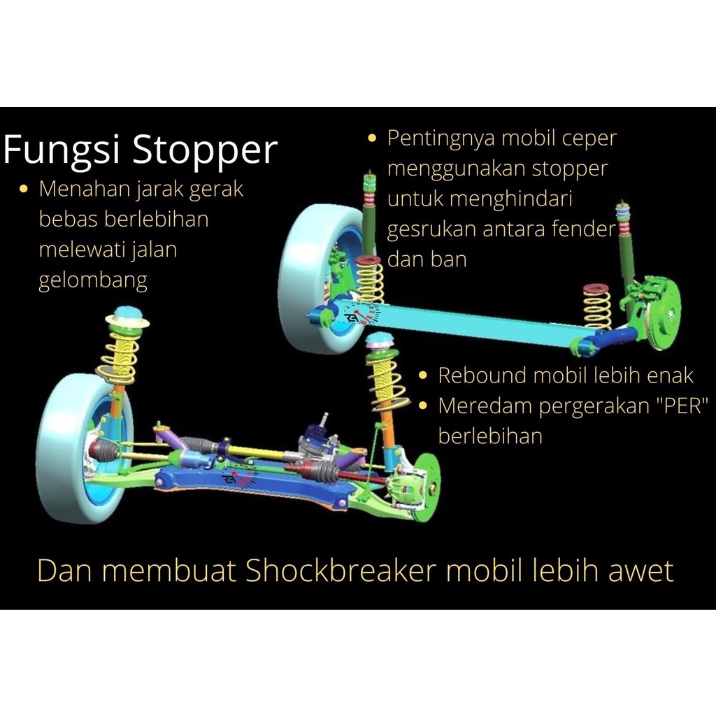 karet Stopper Shockbreaker  Mobil bagian depan universal  2pcs