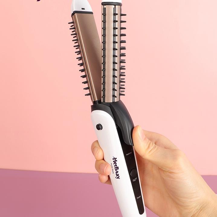 ッ Herbaay catok 2in1 Hair Curler Iron Ceramics Pengeriting Rambut Keriting rambut lurus Catokan curl