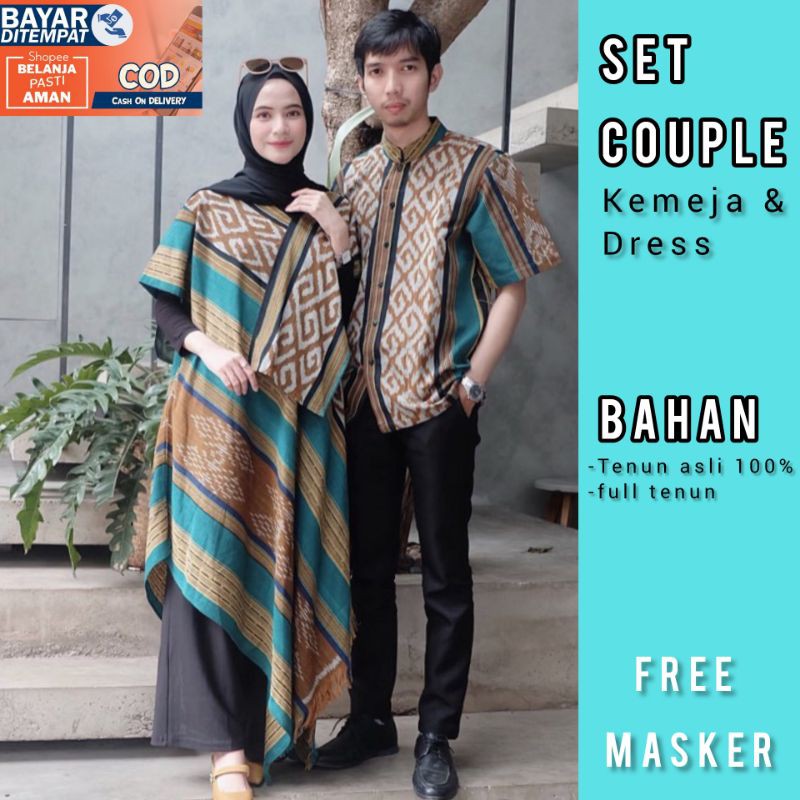 couple tenun etnik baju couple tenun dress tenun dan kemeja tenun couple etnik