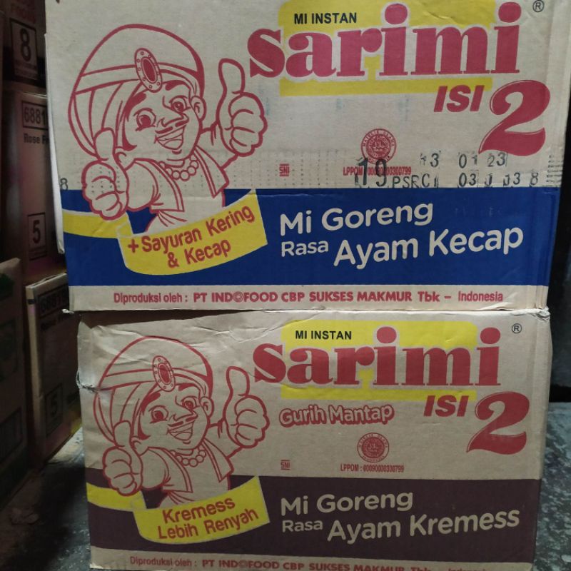 

MIE INSTAN GORENG SARIMI ISI 2 RASA AYAM KECAP / KREMES (1 dus isi 24 pcs)