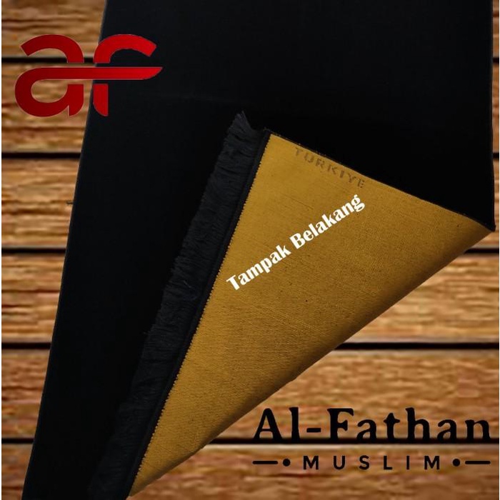 Sajadah Polos Hitam Turkey Tebal Bludru Sajadah Dewasa Ukuran Besar