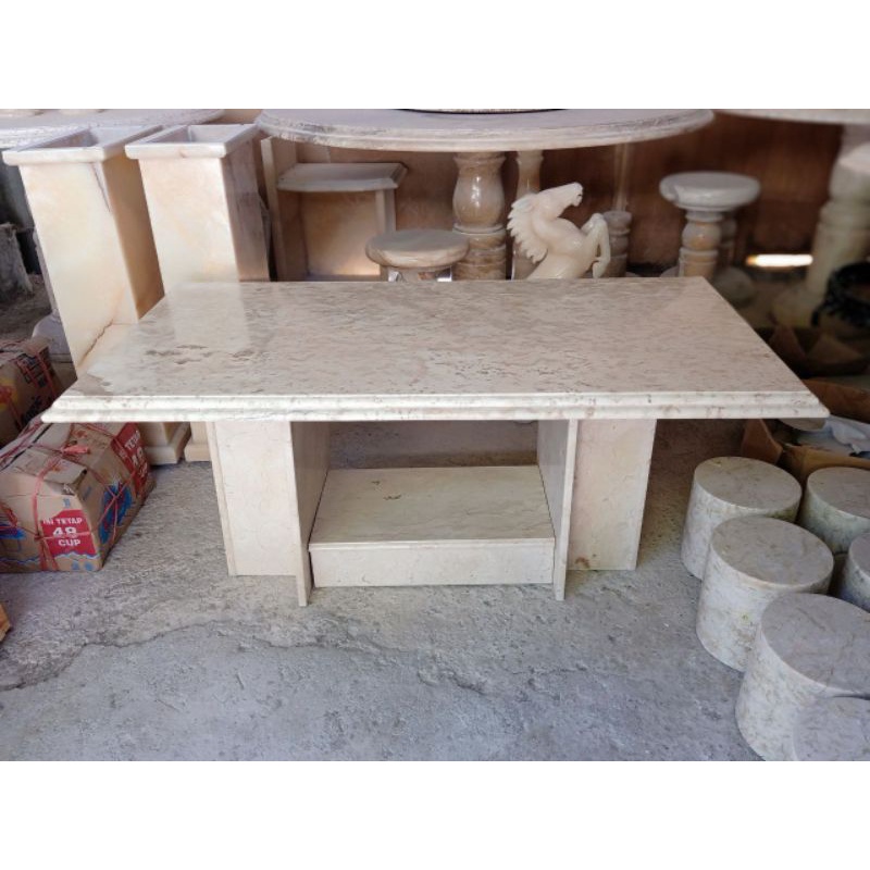 Meja Tamu Kotak Marmer Kaki 3