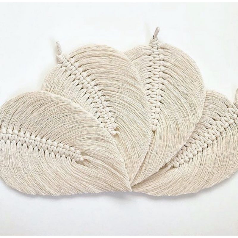 HIASAN MACRAME DAUN/MACRAME LEAF/HIASAN DINDING