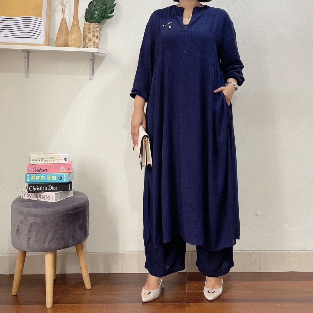 Oneset Krinkle Premium Belah Samping-1