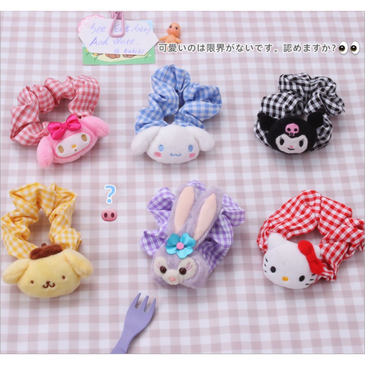 Ikat Rambut Elastis Motif Kartun Lucu Anime Kelinci/My Melody/Pudding