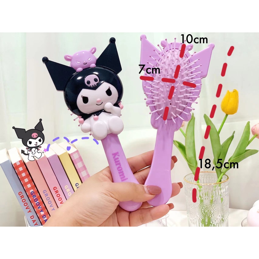 Sisir rambut karakter Hello kitty melody pompurin cinamoroll kuromi comb