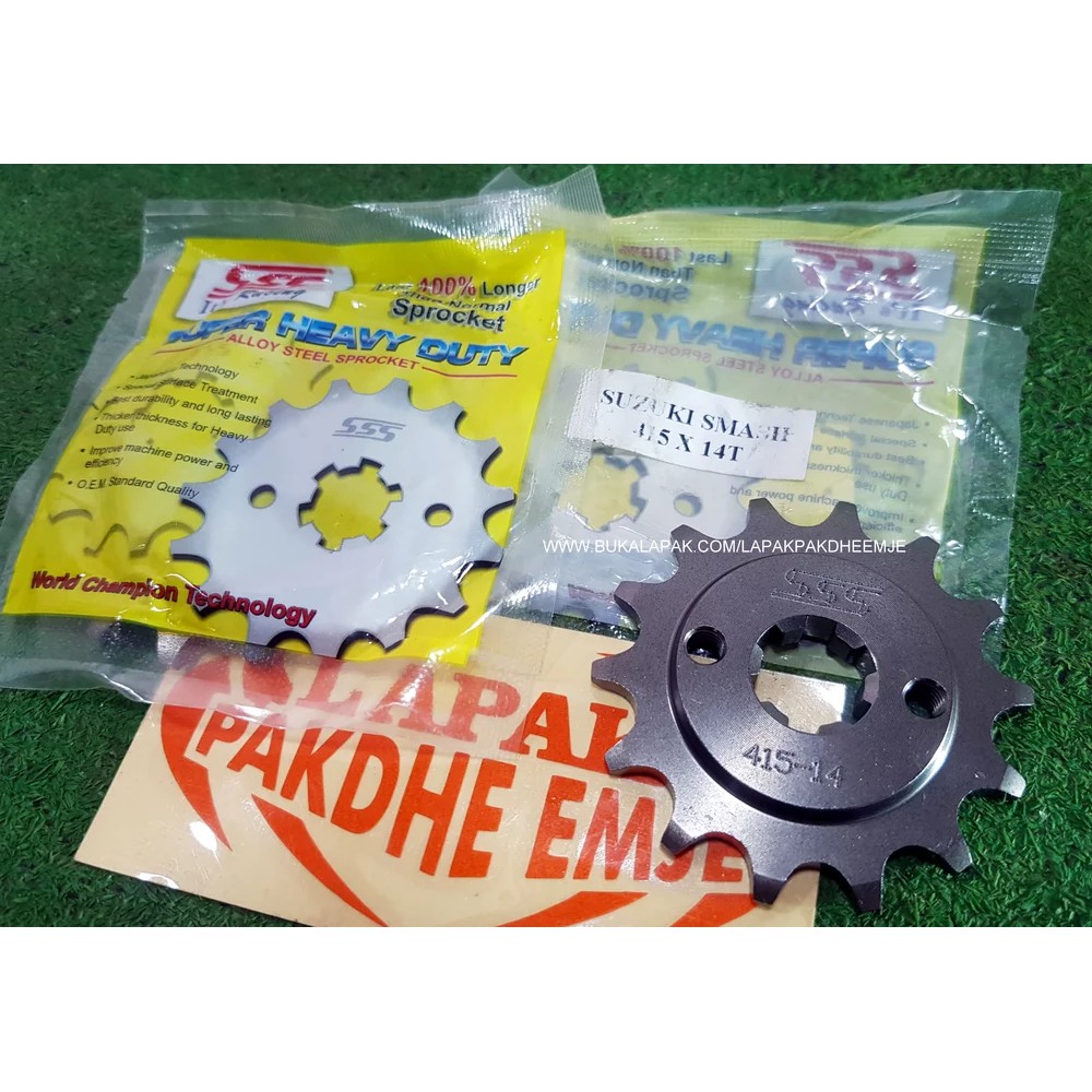 GEAR DEPAN 415 14 SSS ORIGINAL SMASH GRAND SUPRA X125 SUPRA X LEGENDA SHOGUN 125 KHARISMA GER SSS
