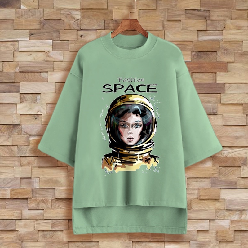 PUFFY_ID kaos oversize tunik wanita FASHION SPACE tshirt big size cewek premium