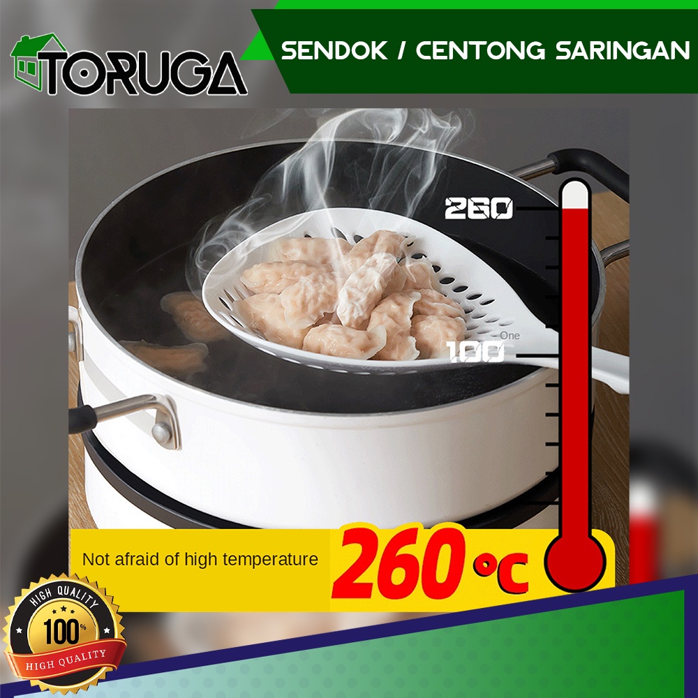 Sendok Mie Silikon Saringan Besar Bakso Bahan Silicon Masak Kuah Sayur