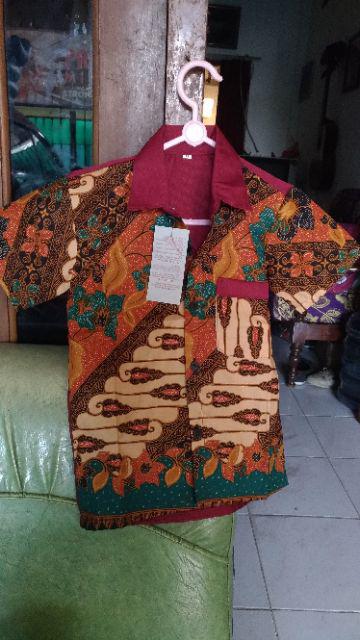 Ruzza Grosir Batik Kemeja Anak Ukuran 0-5 Tahun Hem Random (min 5pcs) Murah