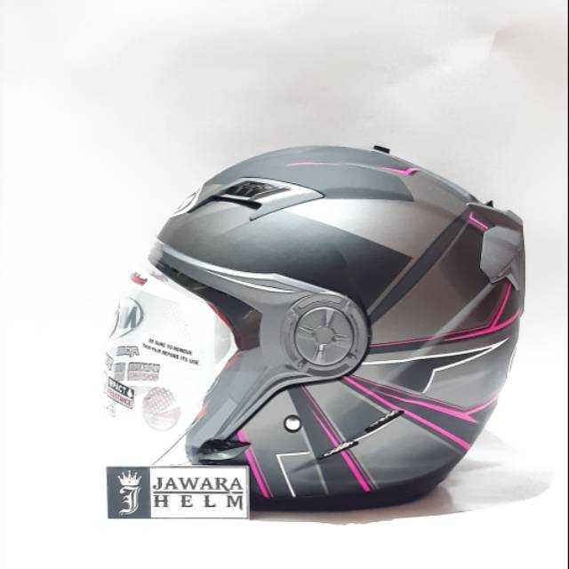 HELM NHK GLADIATOR HAWK BLACK PINK DOF