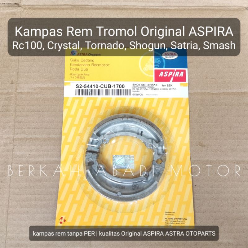 Jual Kampas Rem Tromol Rc Crystal Shogun Smash Original Aspira