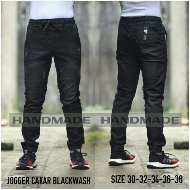 Celana Panjang Jeans Jogger Cakar Celana Pria