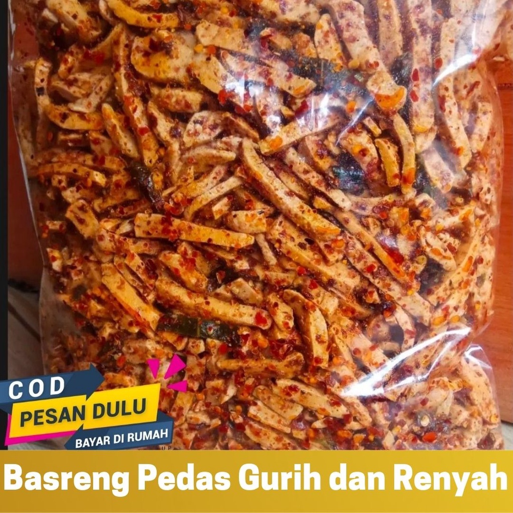 Basreng Baso Goreng Kriuk Gurih Pedas Daun Jeruk Renyah 1kg