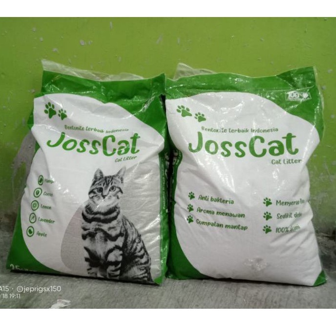 pasir joss cat 25 liter pasir wangi pasir gumpal (khusus gojek/grab)