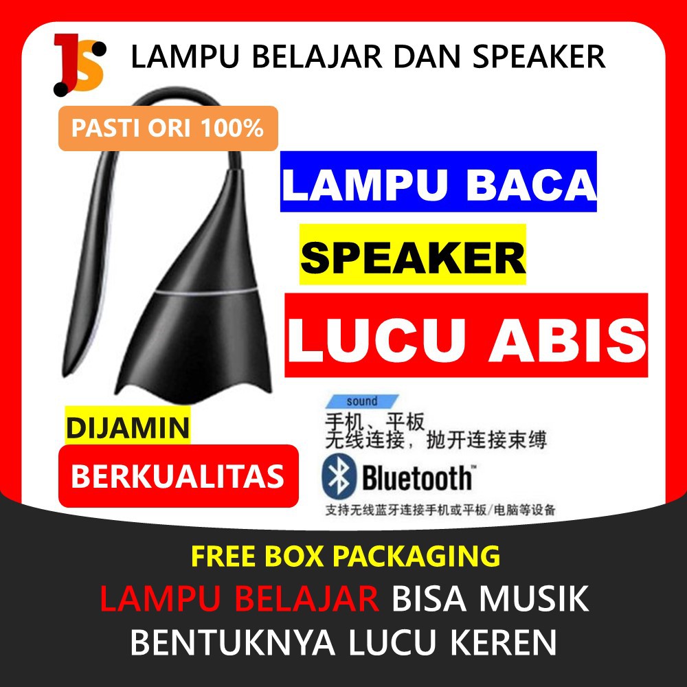 LAMPU MEJA BELAJAR LED AESTHETIC PORTABLE LUCU DESK LAMP WITH SPEAKER BLUETOOTH MURAH JS41