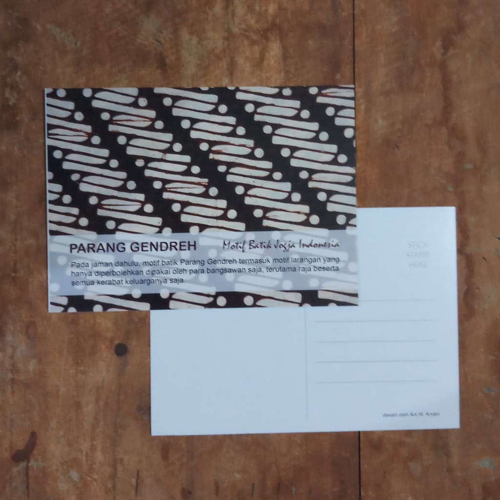 

KARTU POS BATIK POSTCARD - MOTIF PARANG GENDREH