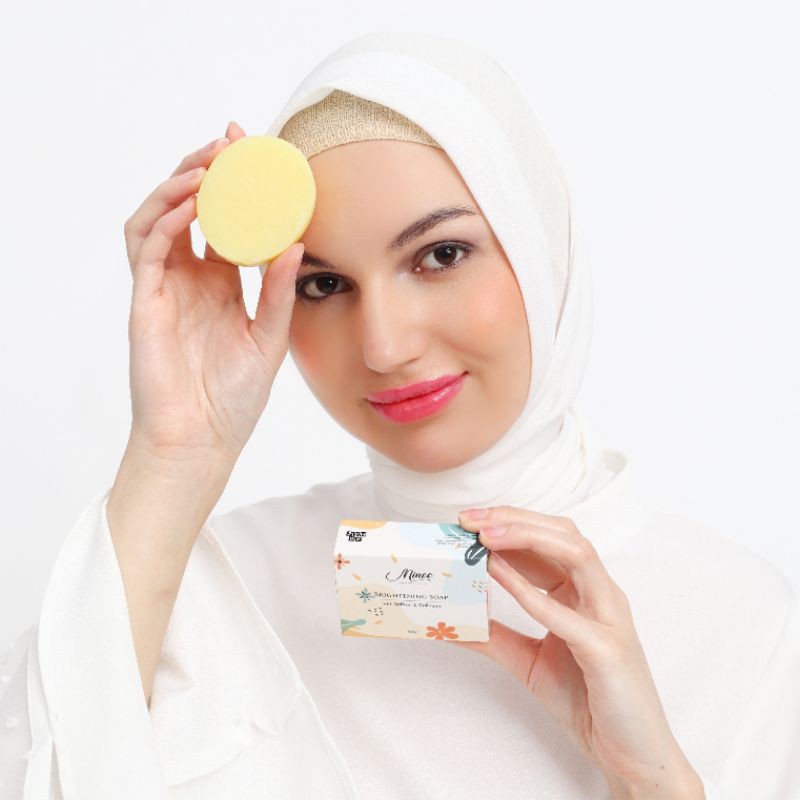 minee brightening soap with saffron & collagen