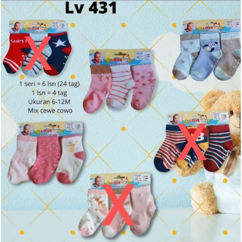 Kaos Kaki Bayi LoveMom 3in1