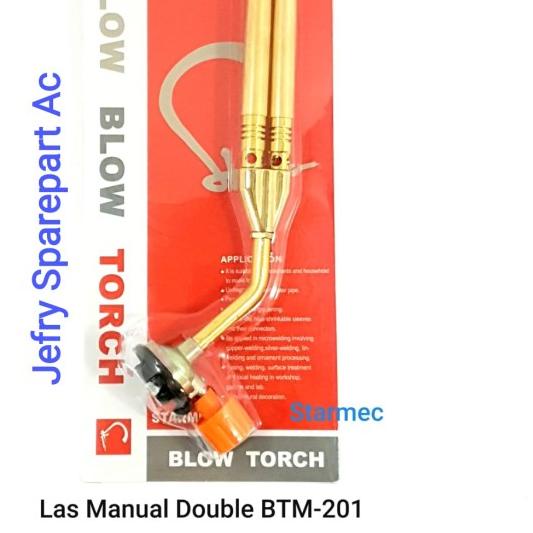 ✱ GAS TORCH DOUBLE MANUAL KEPALA LAS PORTABLE BLOW BLOW TORCH STARMEC ℮