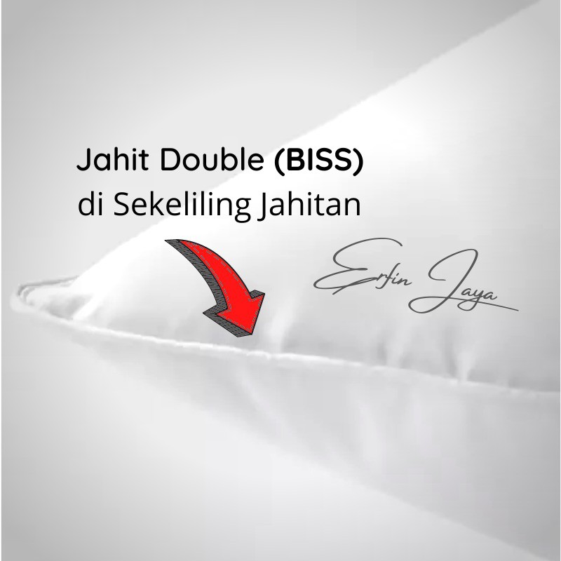 set bantal guling tidur dacron silikon / bantal guling hotel bantal guling empuk Jesselyn putih