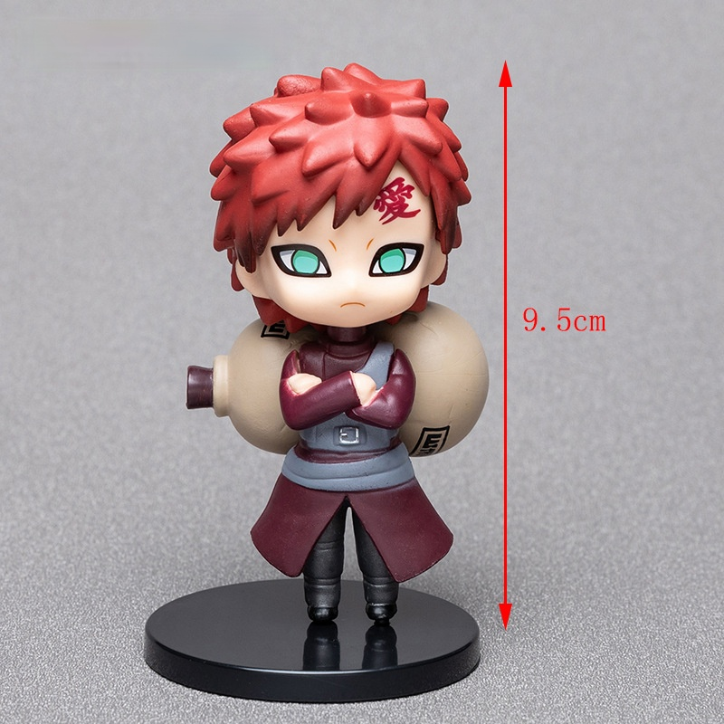 6pcs Orochimaru Hyuga Hinata Gaara Uchiha Sasuke Haruno Sakura Action Figure Model Doll Ornaments Cake Decoration