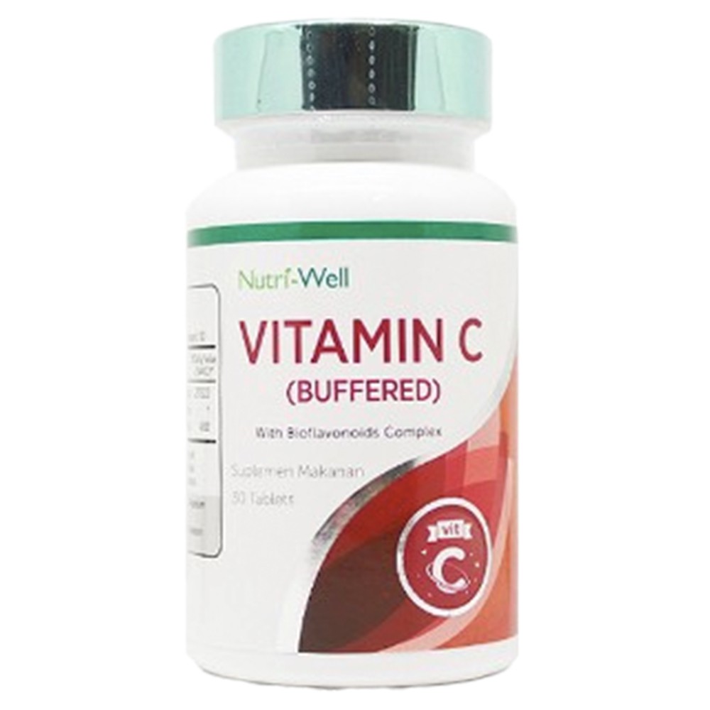 NUTRIWELL NUTRI WELL VITAMIN C BUFFERED 245 MG ANTIOKSIDAN COLLAGEN IMUN DAYA TAHAN TUBUH 30 TABLET