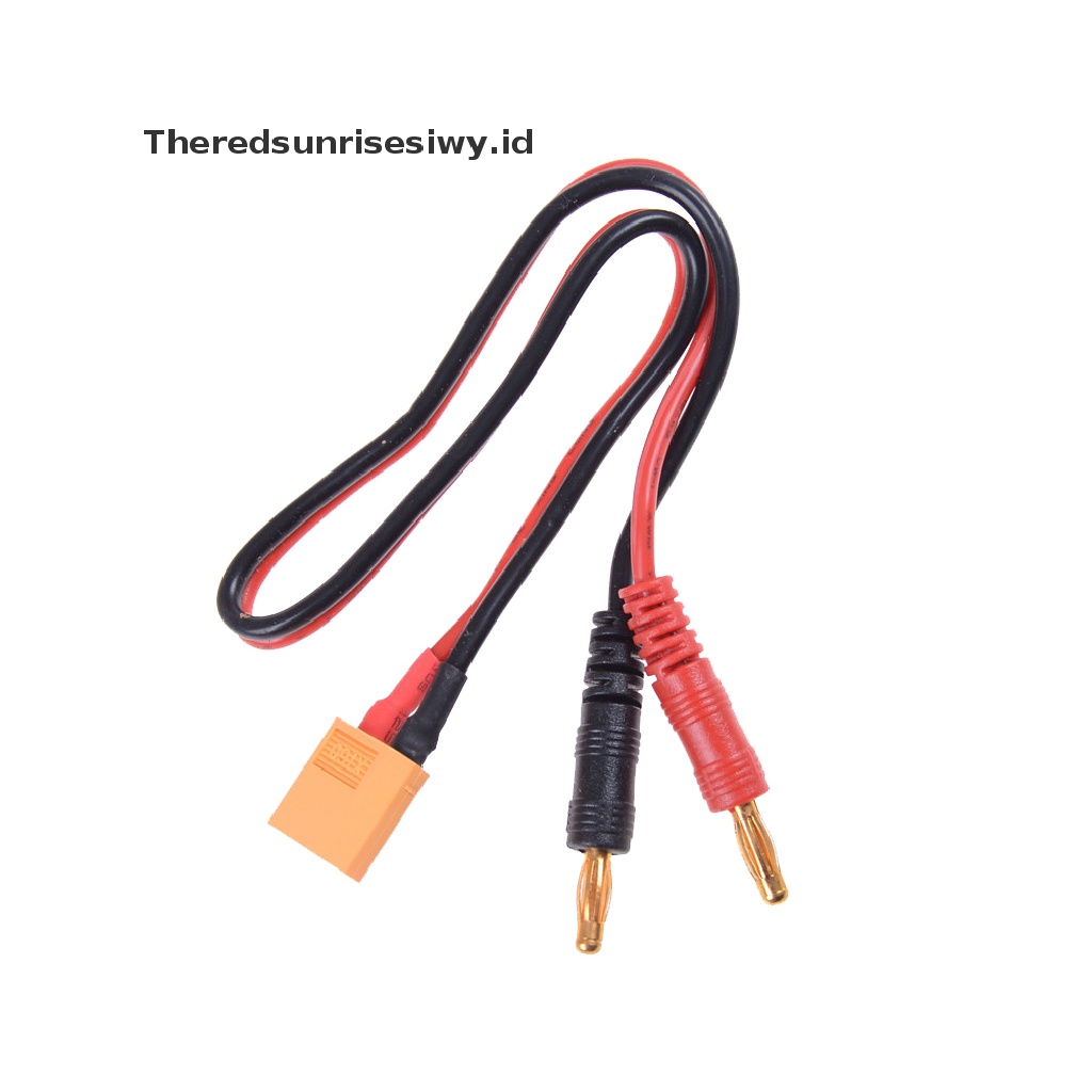 (Theredsunrisesiwy.Id) Xt60 Kabel Charger Baterai Lipo Ke 4mm Bullet / Banana Plug