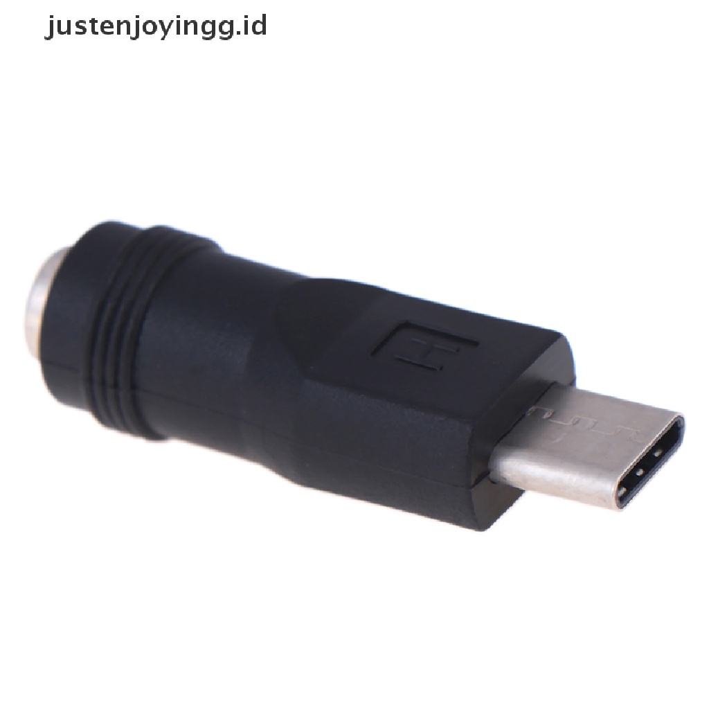 1pc Adapter jack Female Ke Tipe C 3.1 Male Plug 90 / 180 Derajat Ukuran 5.5x2.1mm DC