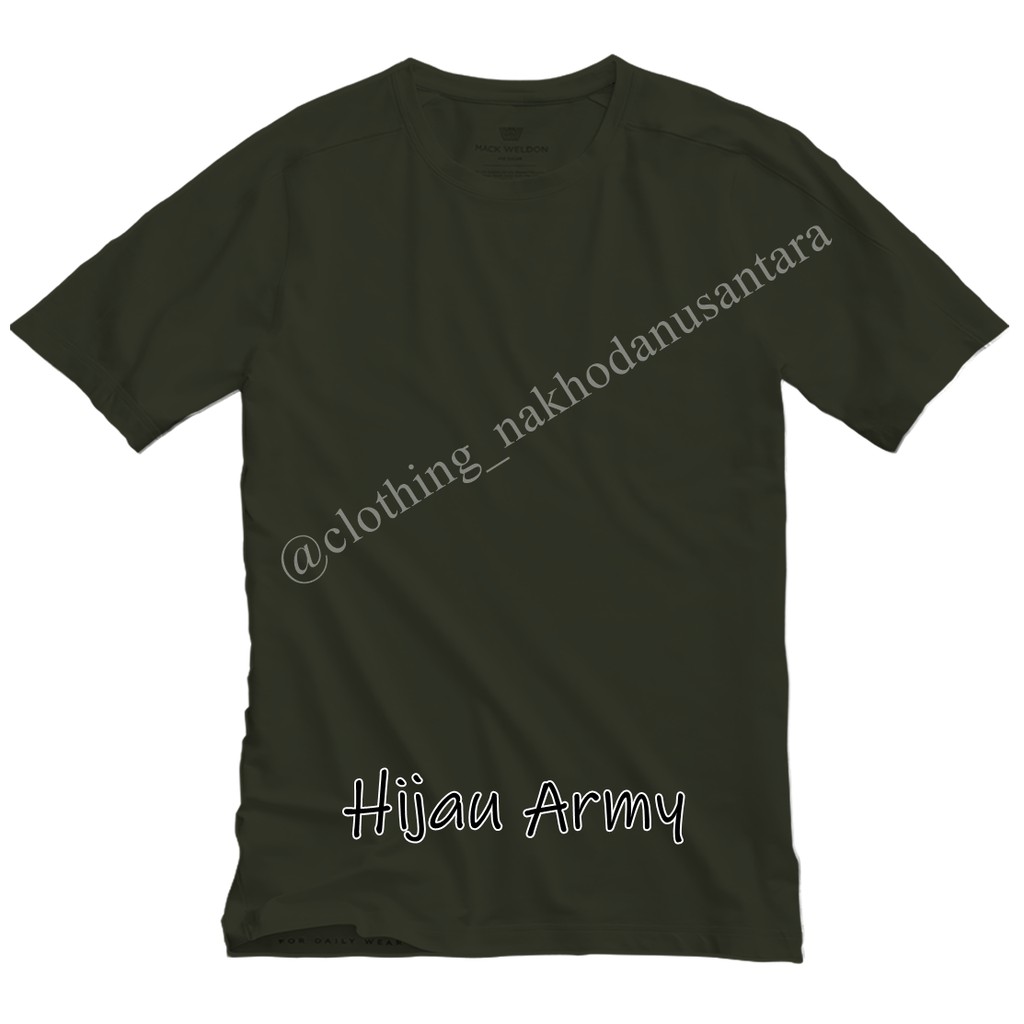 Kaos Polos Hijau Army PREMIUM Cotton Combed 30s / Kaos Army