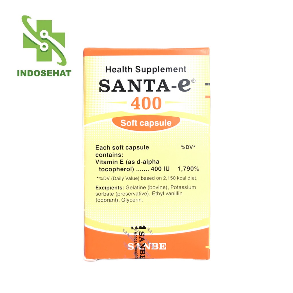 Santa E 400 Per Botol 30 Kapsul Lunak Shopee Indonesia