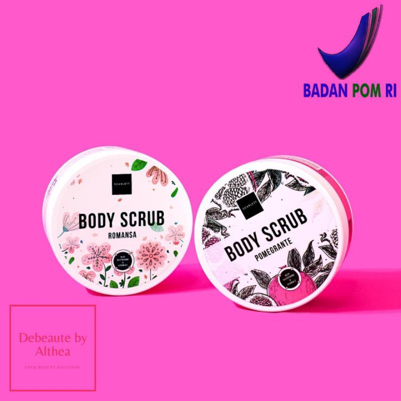 Scarlett Whitening Body Scrub (LULUR) - Coffee | Romansa | Pomegranate | Jolly | Charming