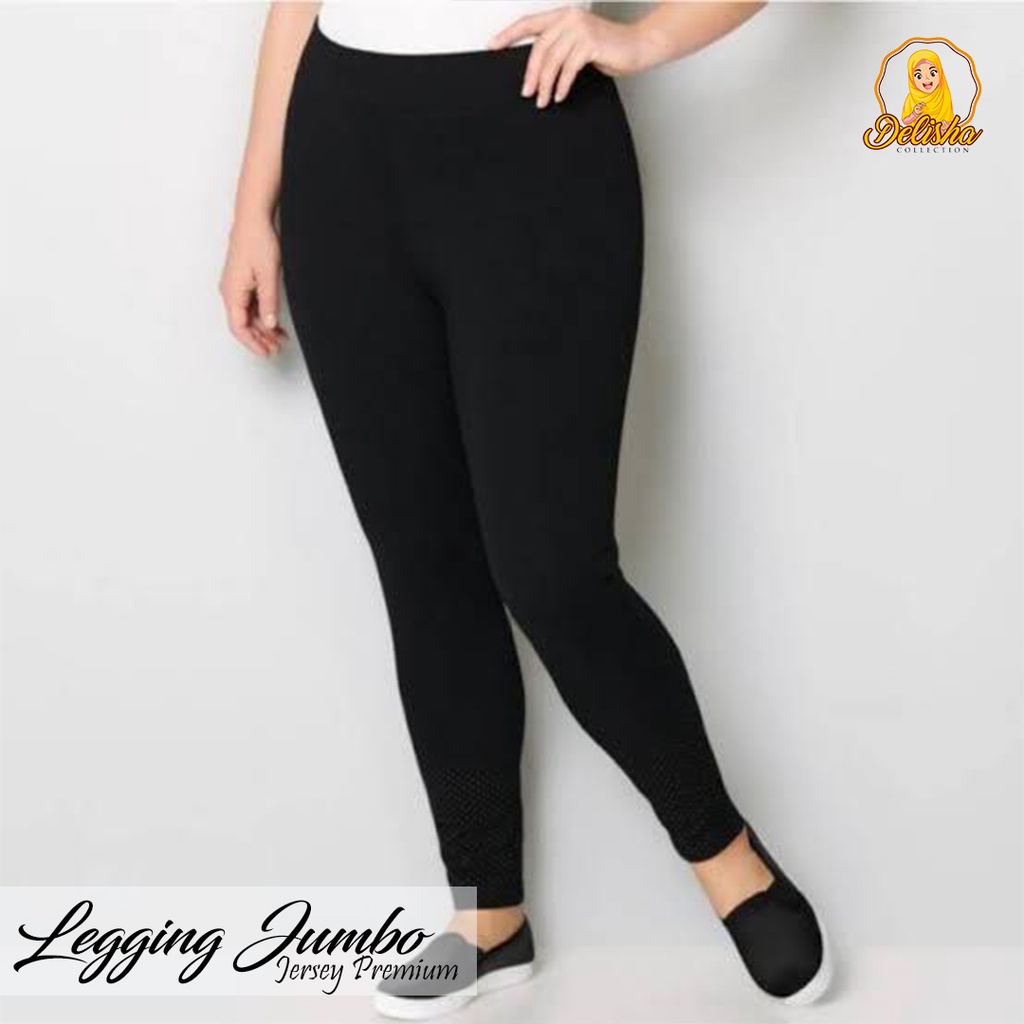 Celana Legging Panjang Wanita Jersey Premium Ukuran Jumbo Dan SUPER JUMBO By : Islah / Celana Panjang Jersey Basic Premium / Celana Jersey Premium