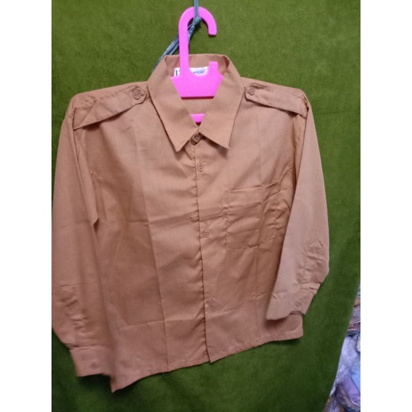 BAJU PRAMUKA/BAJU PRAMUKA LENGAN PANJANG/LAKI LAKI MEREK SINGAPORE ZAIDAN/MURAH/SERAGAM SEKOLAH