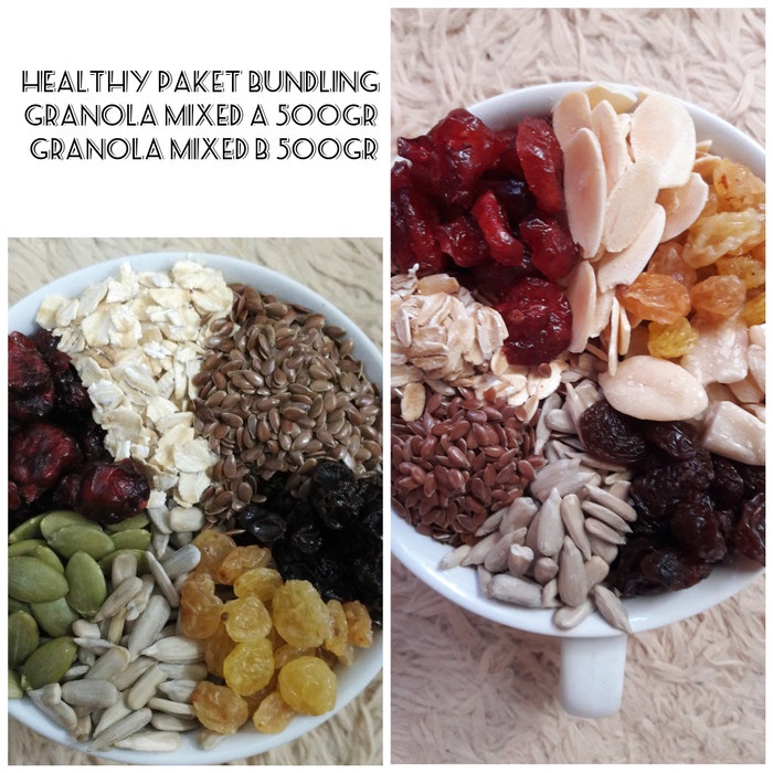 

Jual Bundling Melogranic Healthy Granola Mixed A ( 500Gr )+ B ( 500Gr )