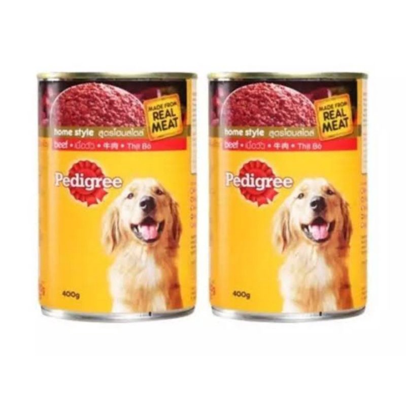 makanan anjing pedigree kaleng beef 400 gram