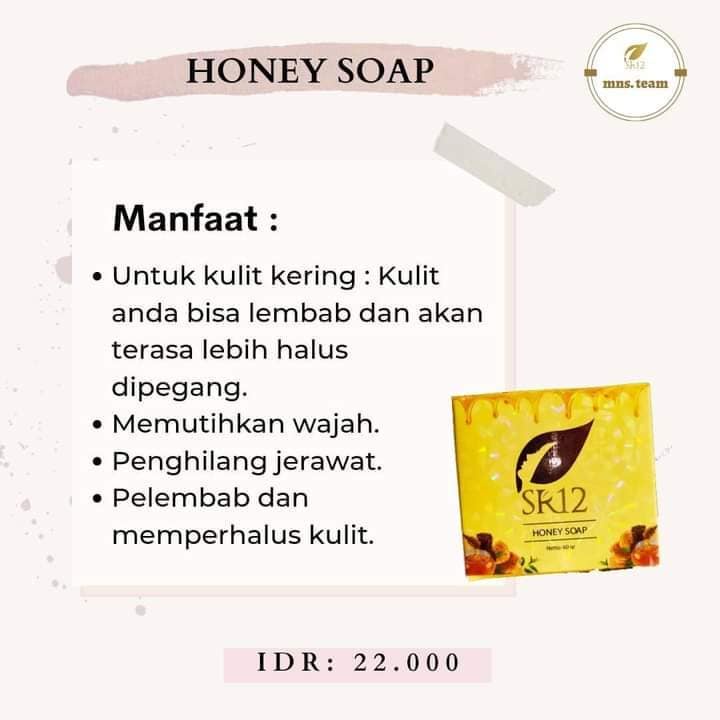 Sabun SR12 Honey Soap Pelembab Wajah Pria Untuk Kulit Kering Sabun Madu SR12 Skincare Kulit Kering Perawatan Wajah dan Badan Ori BPOM S9C