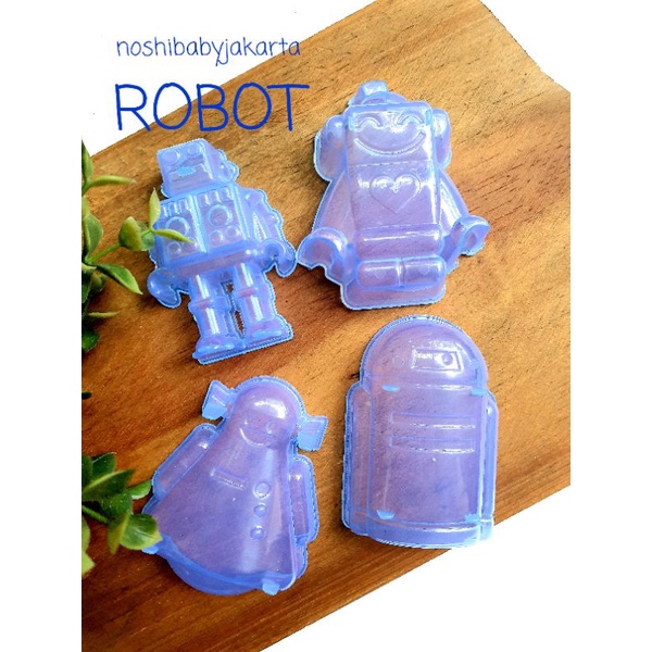 Cetakan AGAR PUDDING/ Jelly / BENTO MOBIL / DINO / ROBOT/ CHRISTMAS isi 4 bh