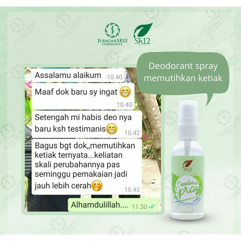 Deodorant Spray SR12 Herbal Untuk Bau Badan Anak Wanita Ibu Hamil Remaja Pria Memutihkan Ketiak Hitam Basah Keringat Berlebih BPOM Ori 100%