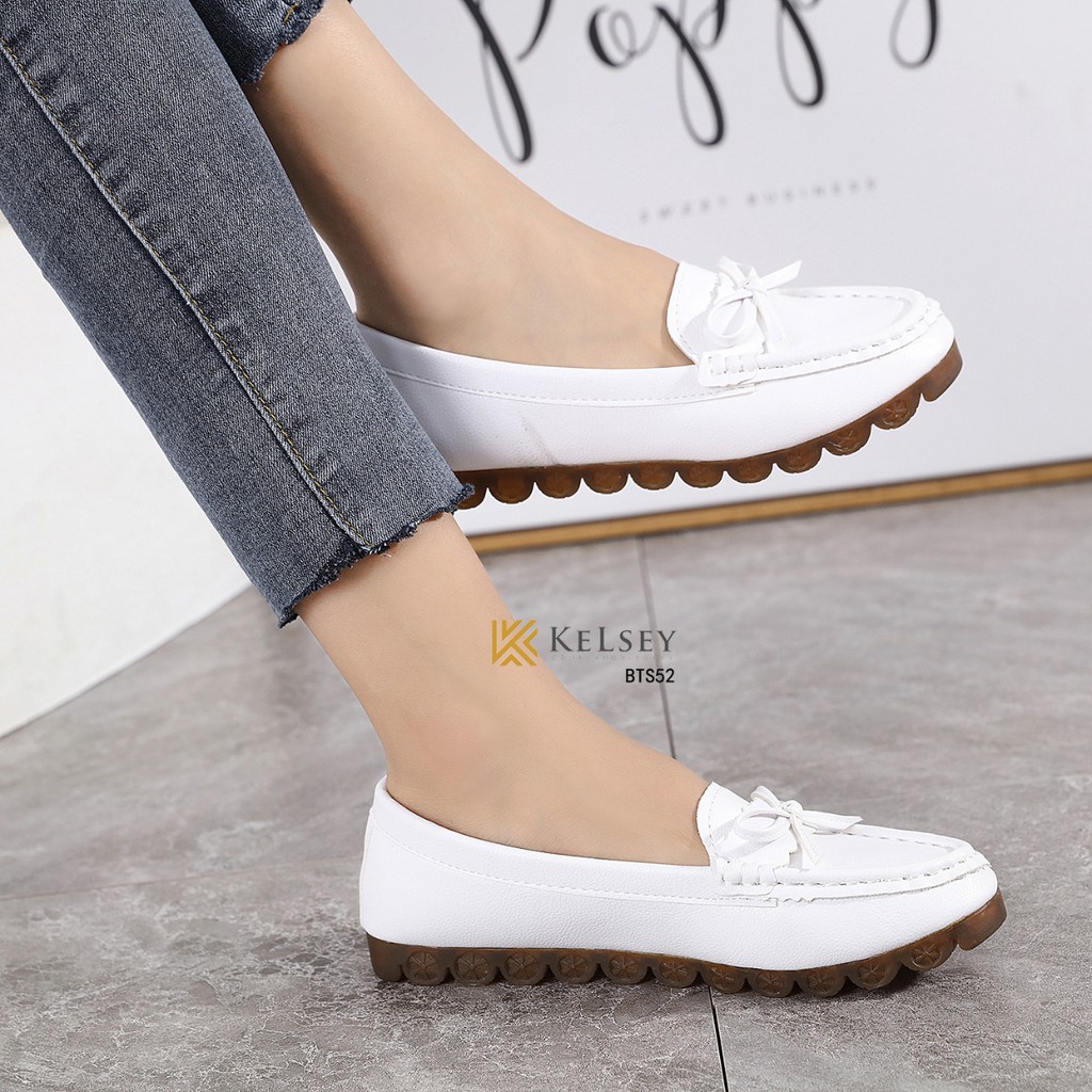 (GRATIS ALAS KAKI) Kelsey Sepatu Slip On / Sepatu Flat Shoes Wanita BTS52