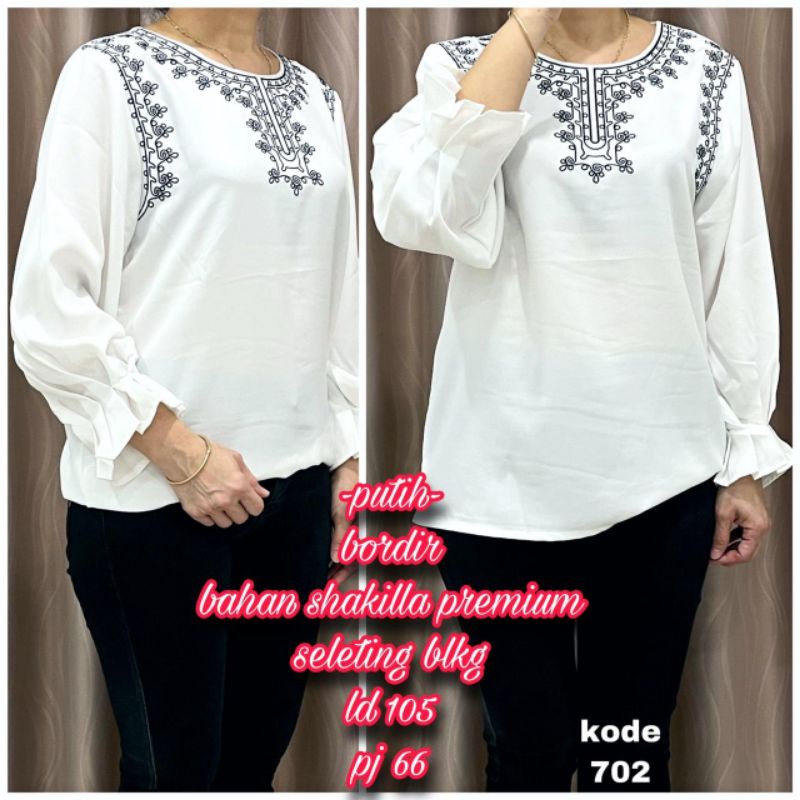 ATASAN 702 BLUS SHAKILA BORDIR