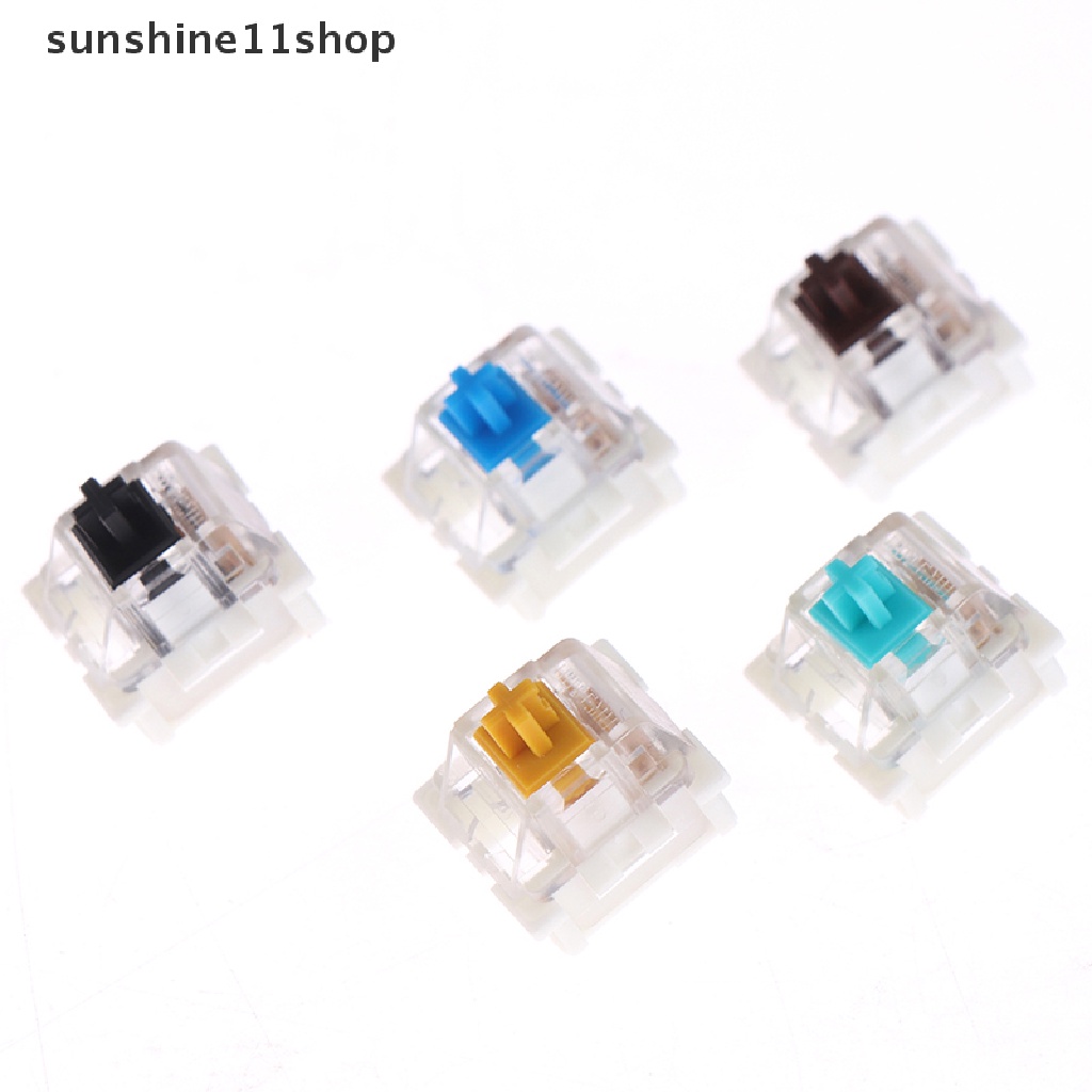 Sho 10Pcs / lot outemu mx keyboard Mekanik 3 pin Warna Hitam / Biru / Coklat