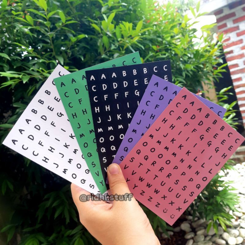

Stiker Alfabet dekorasi journaling Aesthetic
