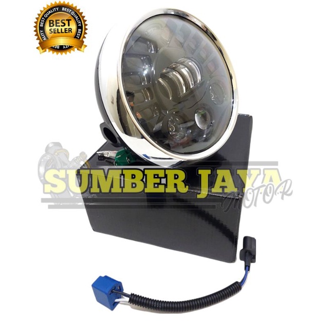 REFLEKTOR Lampu Depan Daymaker 19led 7inch Rx king Ninja Tiger Scorpio W175 Cb400-2