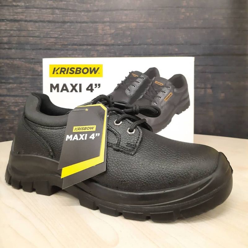 Sepatu Pengaman Maxi 4in - Hitam original krisbow