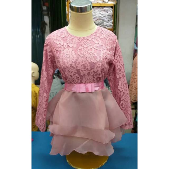 Kebaya brokat organza lengan panjang