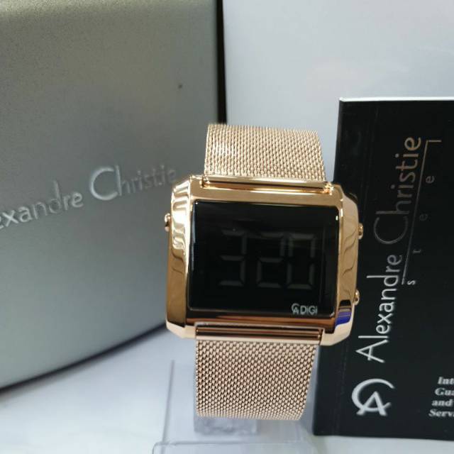 Jam tangan wanita Alexandre Christie AC9230LH Rosegold original